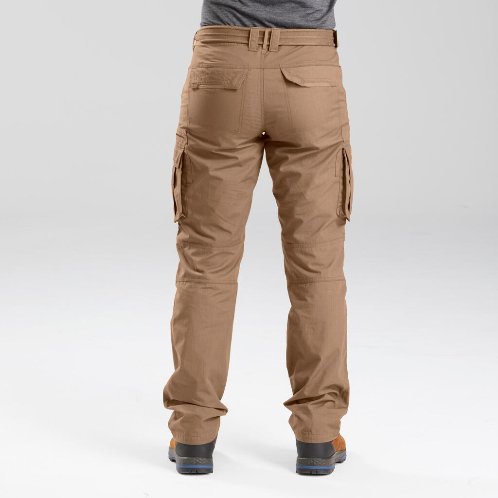 Pantalon cargo de trek voyage - TRAVEL 500 marron Homme
