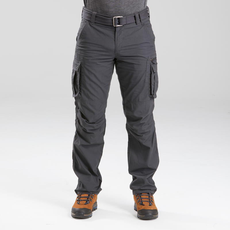 Pantalón Montaña y Trekking Viaje Forclaz 100 Hombre Gris Decathlon