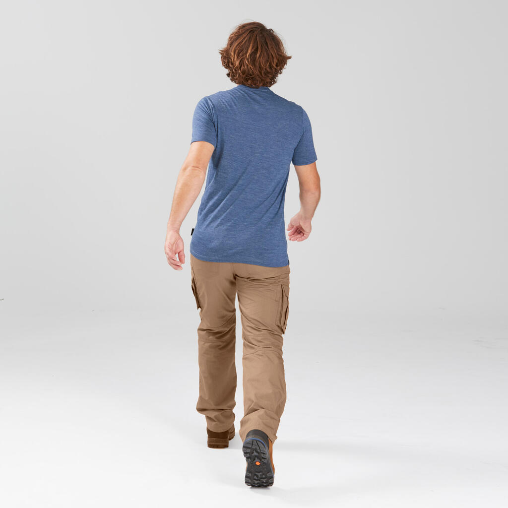 Pantalon cargo de trek voyage - TRAVEL 500 marron Homme
