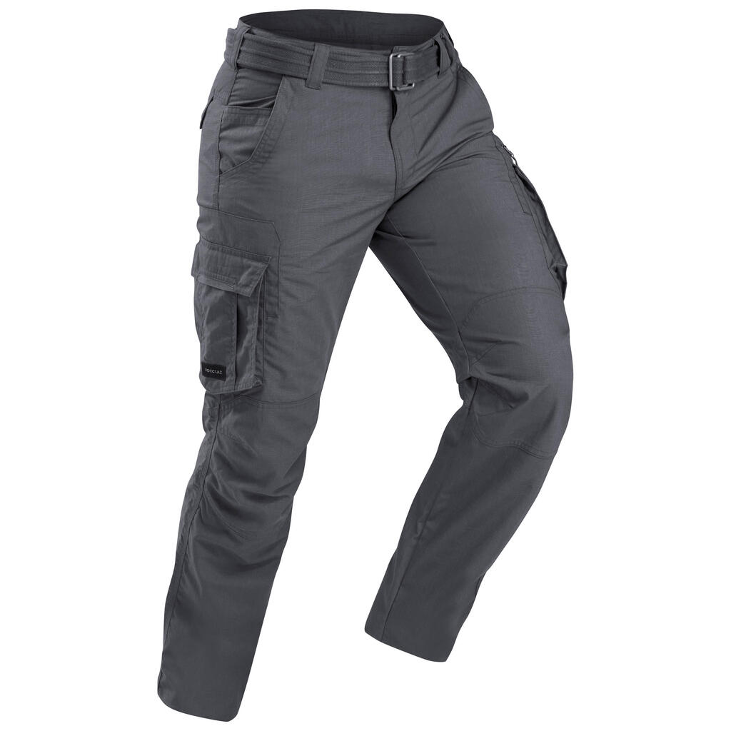 Kaki muške pantalone za treking TRAVEL 100