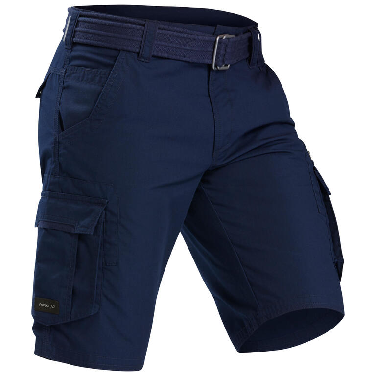 Men's Travel Trekking Cargo Shorts - TRAVEL 100 - Blue