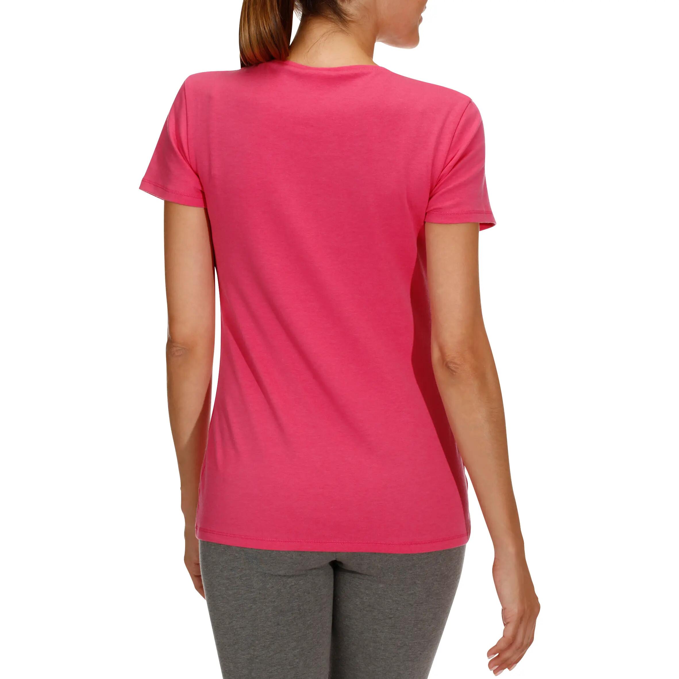 Active Women's Regular-Fit Short-Sleeved Fitness T-Shirt - Bright Pink 4/11