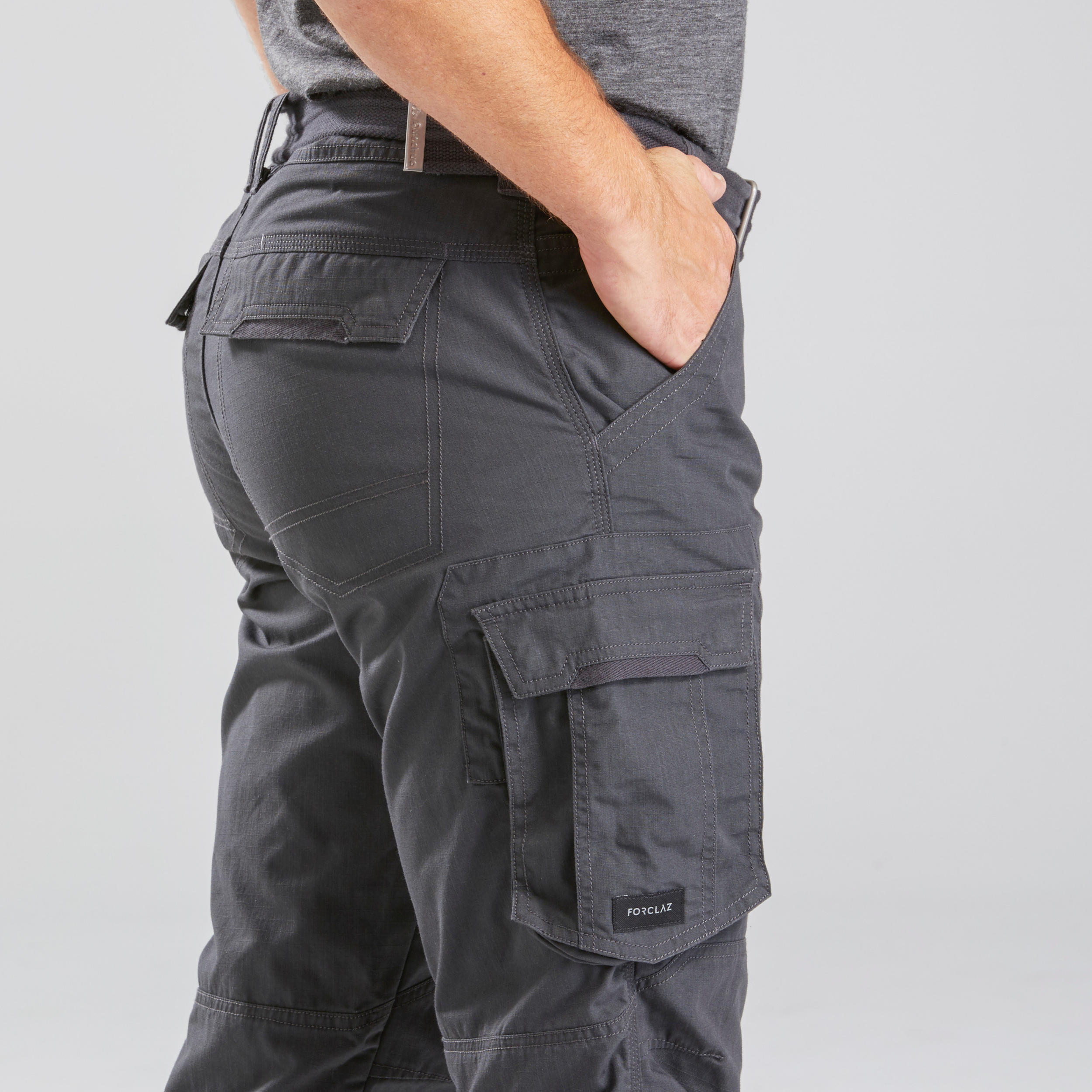 Men's Warm Pants - SH 100 Grey - [EN] graphite grey - Quechua - Decathlon