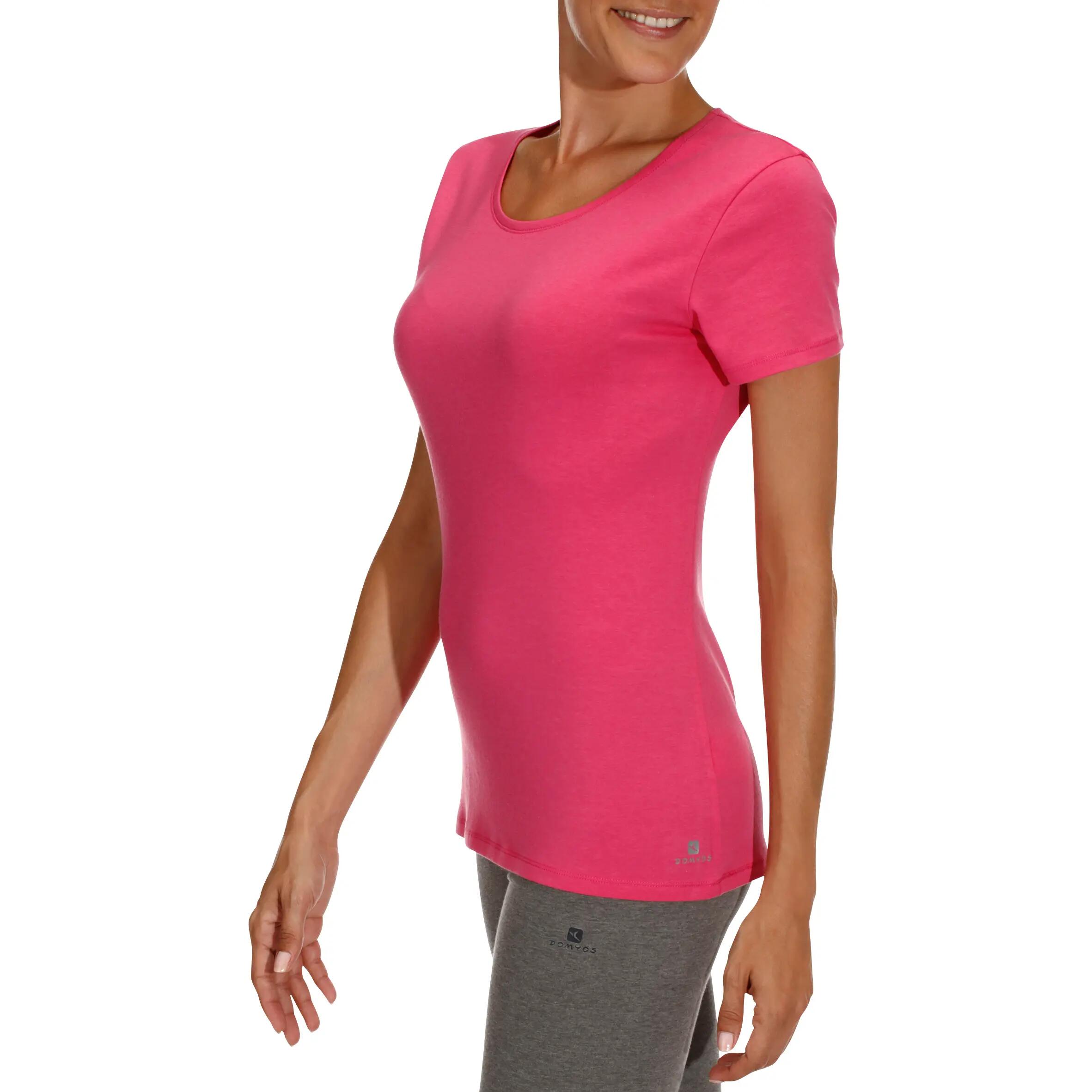 Active Women's Regular-Fit Short-Sleeved Fitness T-Shirt - Bright Pink 5/11