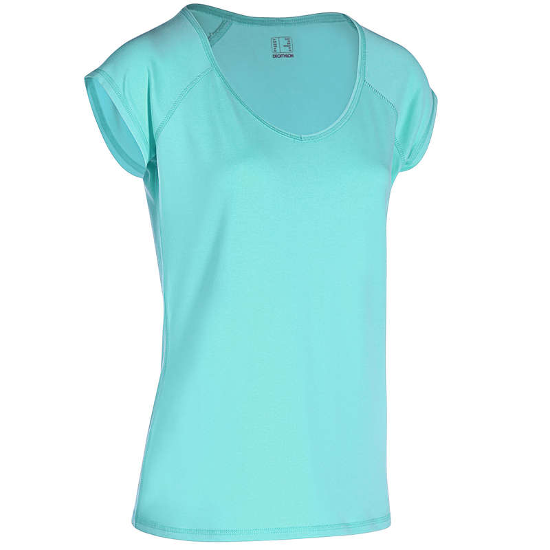 Active Slim Fitness T-Shirt - Aqua | Decathlon