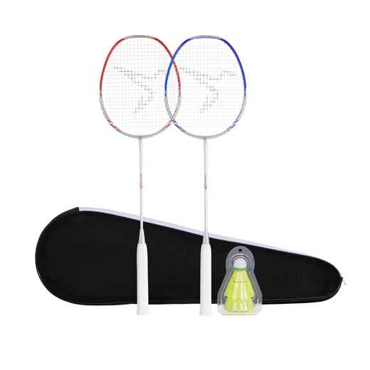 
      ADULT BADMINTON RACKET BR 190 SET PARTNER RED DARK BLUE
  