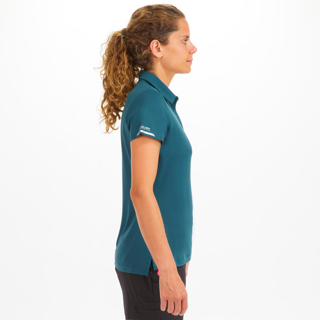 Women’s Sailing Short Sleeve Polo Shirt Race - Petrol