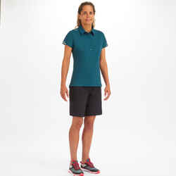 Women’s Sailing Short Sleeve Polo Shirt Race - Petrol