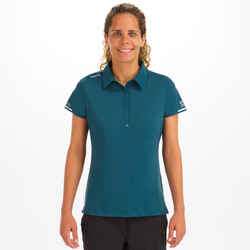 Women’s Sailing Short Sleeve Polo Shirt Race - Petrol