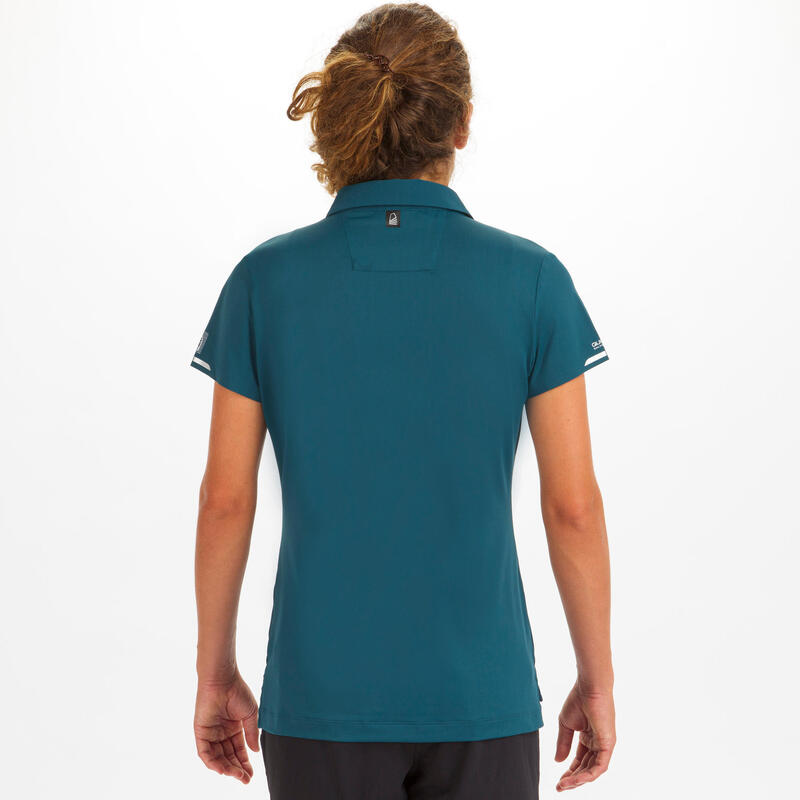 Poloshirt Segeln Damen Race petrol