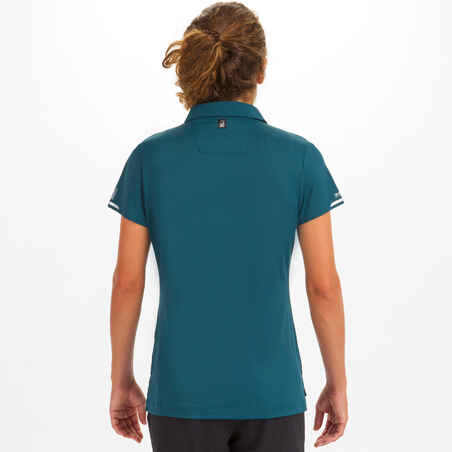 Women’s Sailing Short Sleeve Polo Shirt Race - Petrol