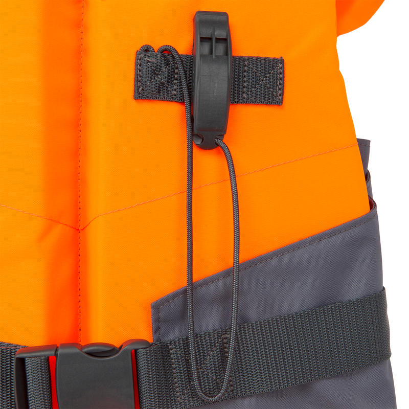 Adult Foam Life Jacket LJ 100N Easy Orange/Grey Decathlon