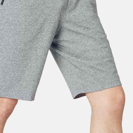 560 Slim-Fit Knee-Length Pilates & Gentle Gym Shorts - Light Grey