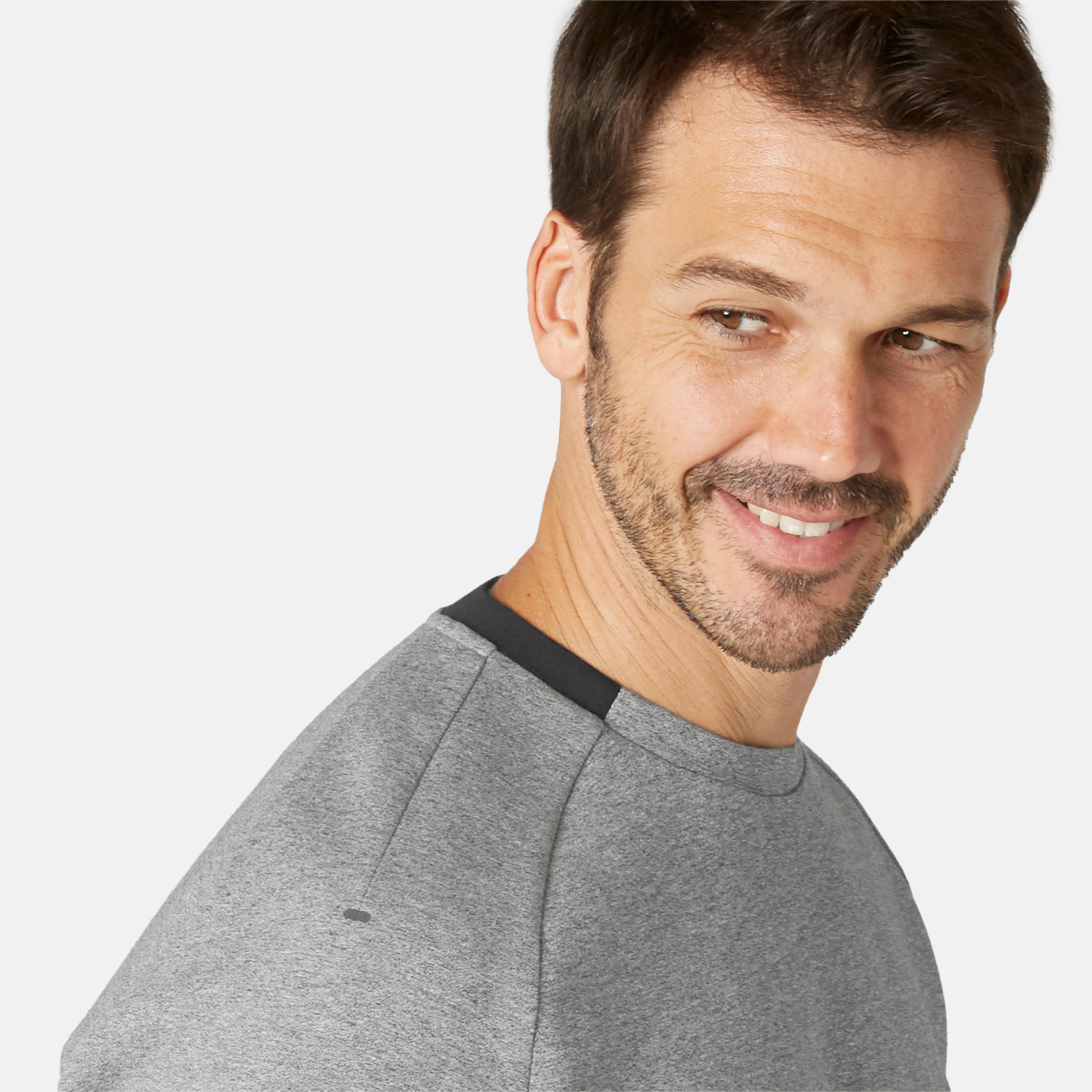 Fitness Sweatshirt with Zippered Pocket - Grey 5/8