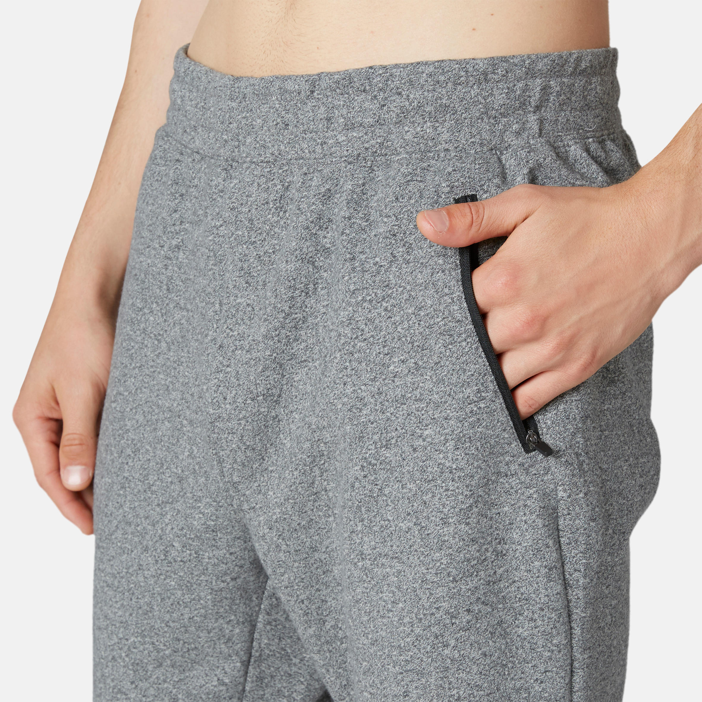 PANTALÓN DE BUZO HOMBRE SLIM500 GRIS - Decathlon