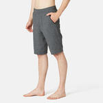 Nyamba Herenshort 520 voor gym en stretching slim fit tot net boven de knie blauw AOP