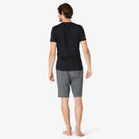 Men's Slim-Fit Fitness T-Shirt 500 - Black