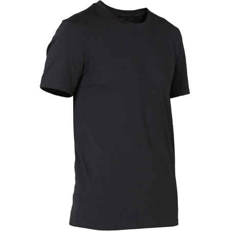 Men's Slim-Fit Fitness T-Shirt 500 - Black