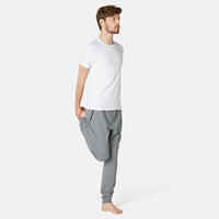 Fitness Slim-Fit Jogging Bottoms with Zip Pockets - Grey