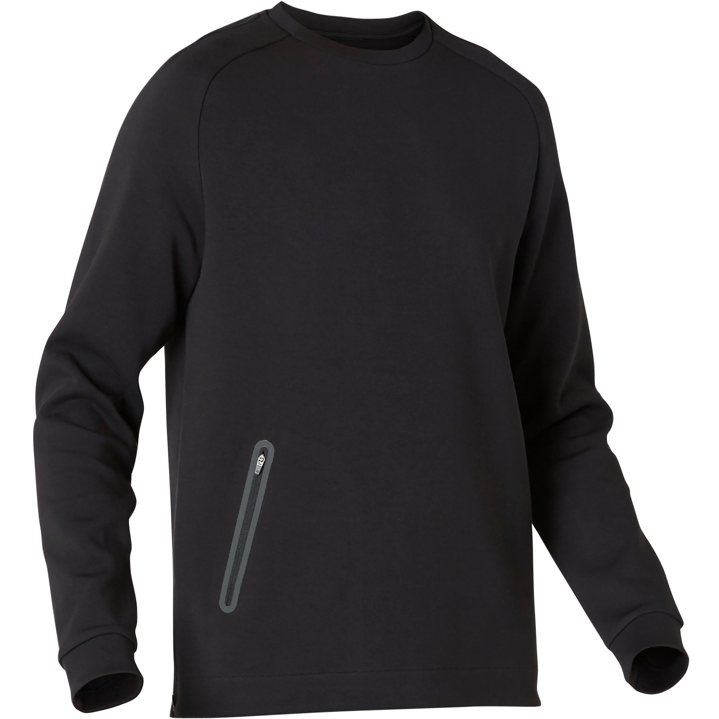 Fitness Sweatshirt with Zip-Up Pocket - Black 8/8