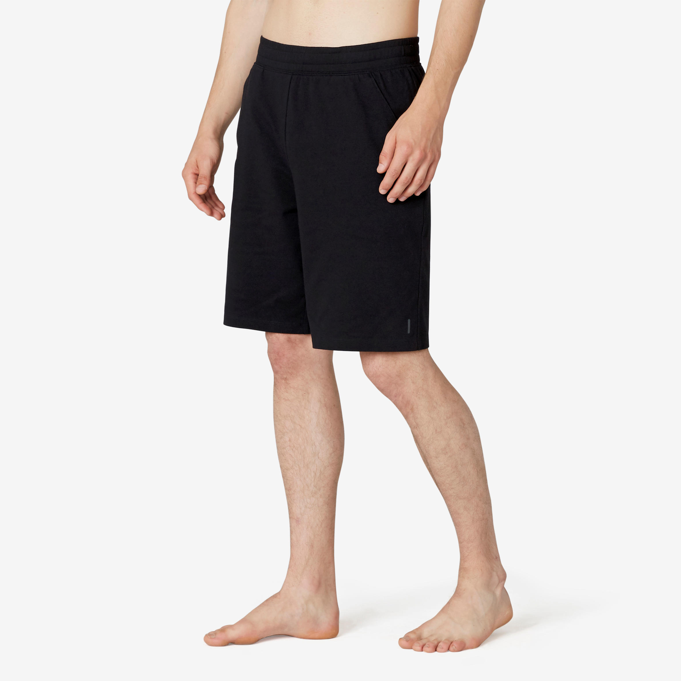 Short de sport homme long en coton noir Nyamba | Decathlon