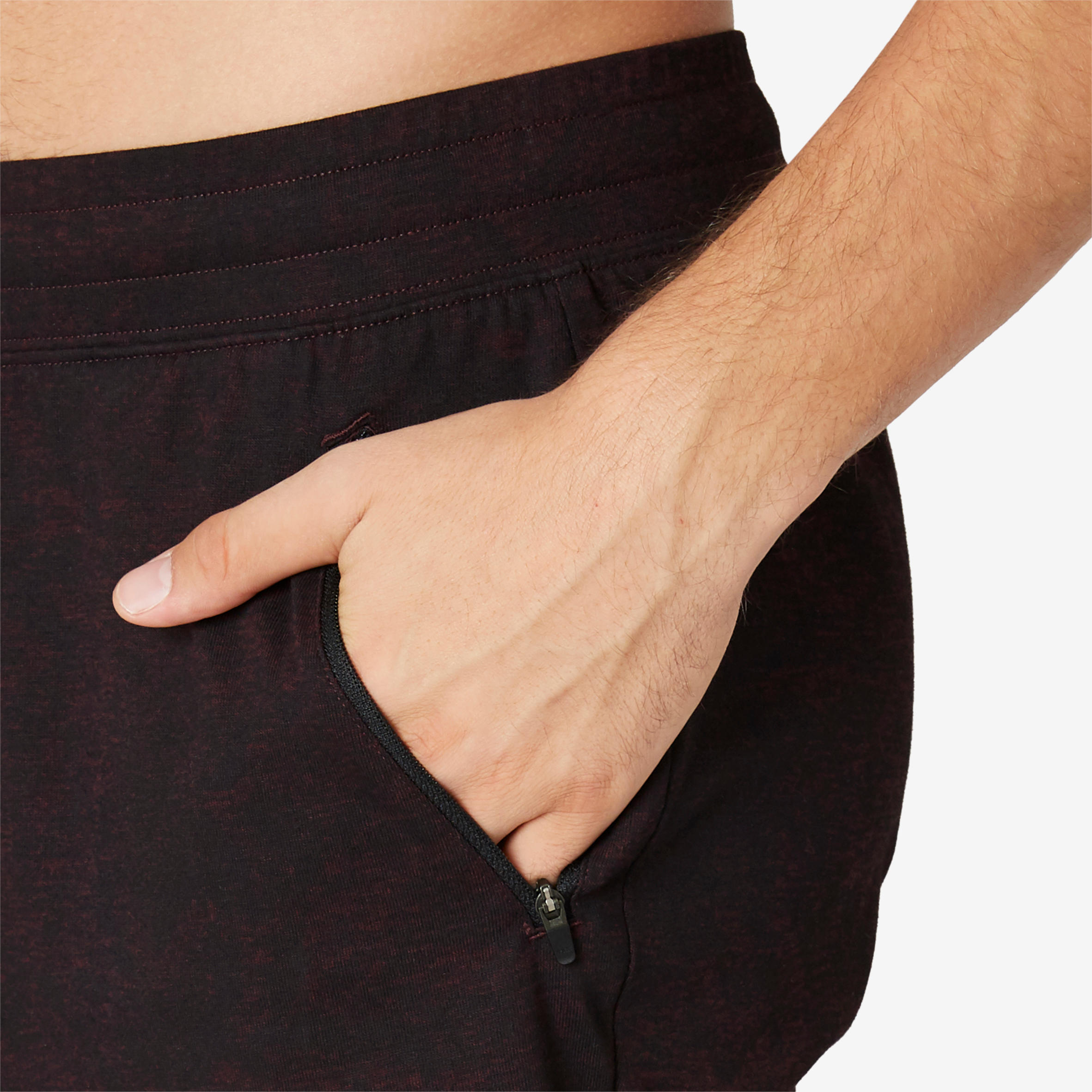 Men's Long Sport Shorts 520 - Burgundy Pattern 6/9