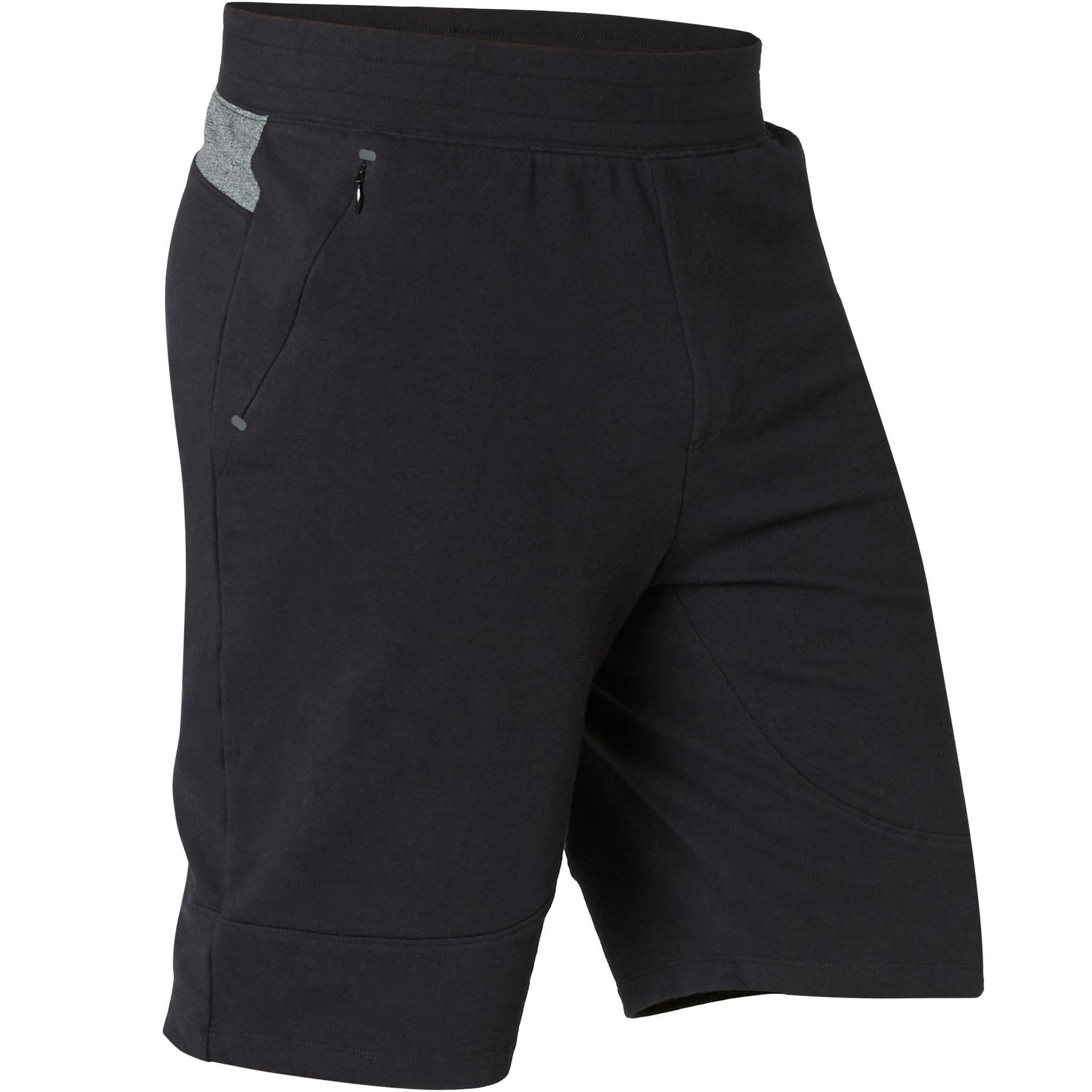 slim fit black shorts