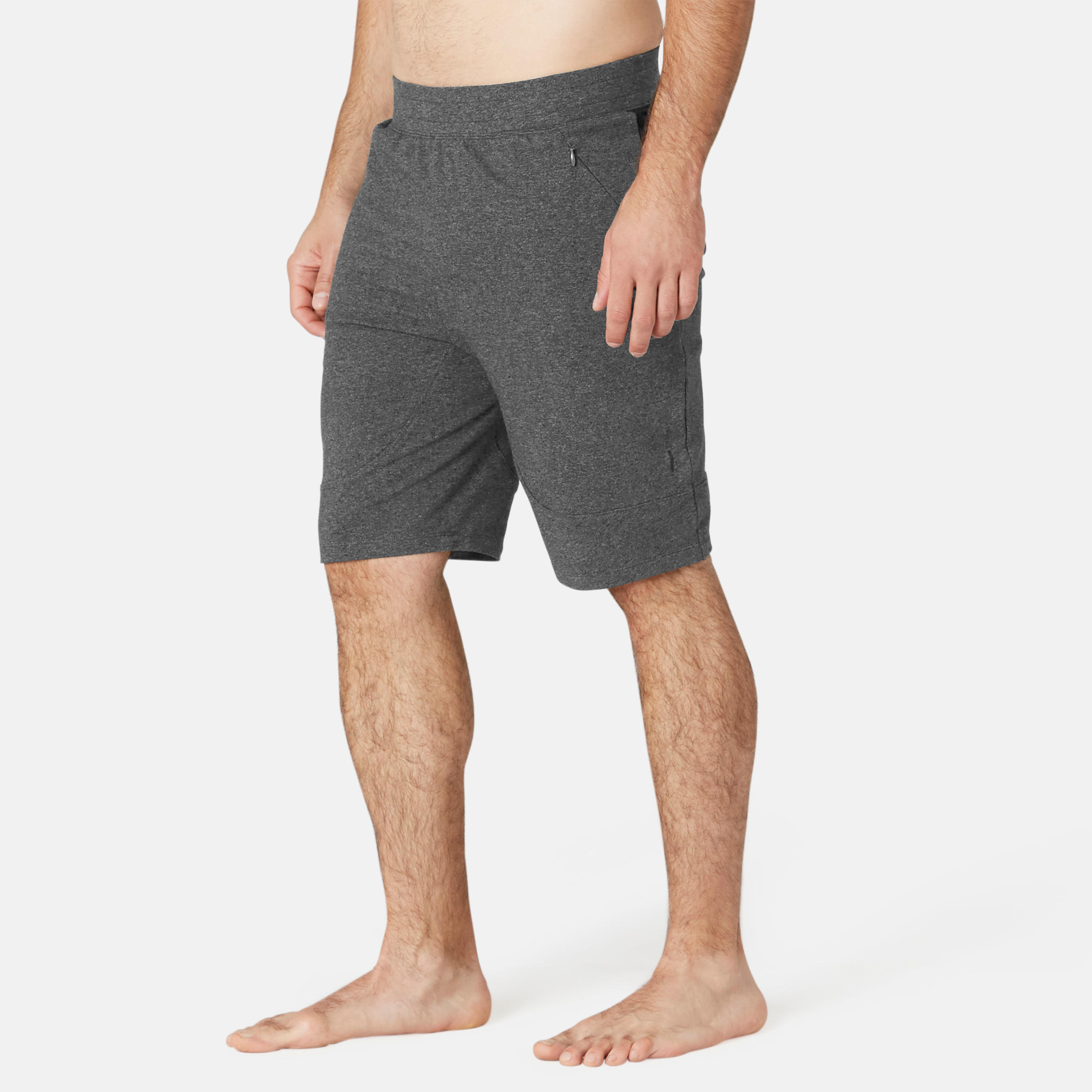 slim fit fleece shorts