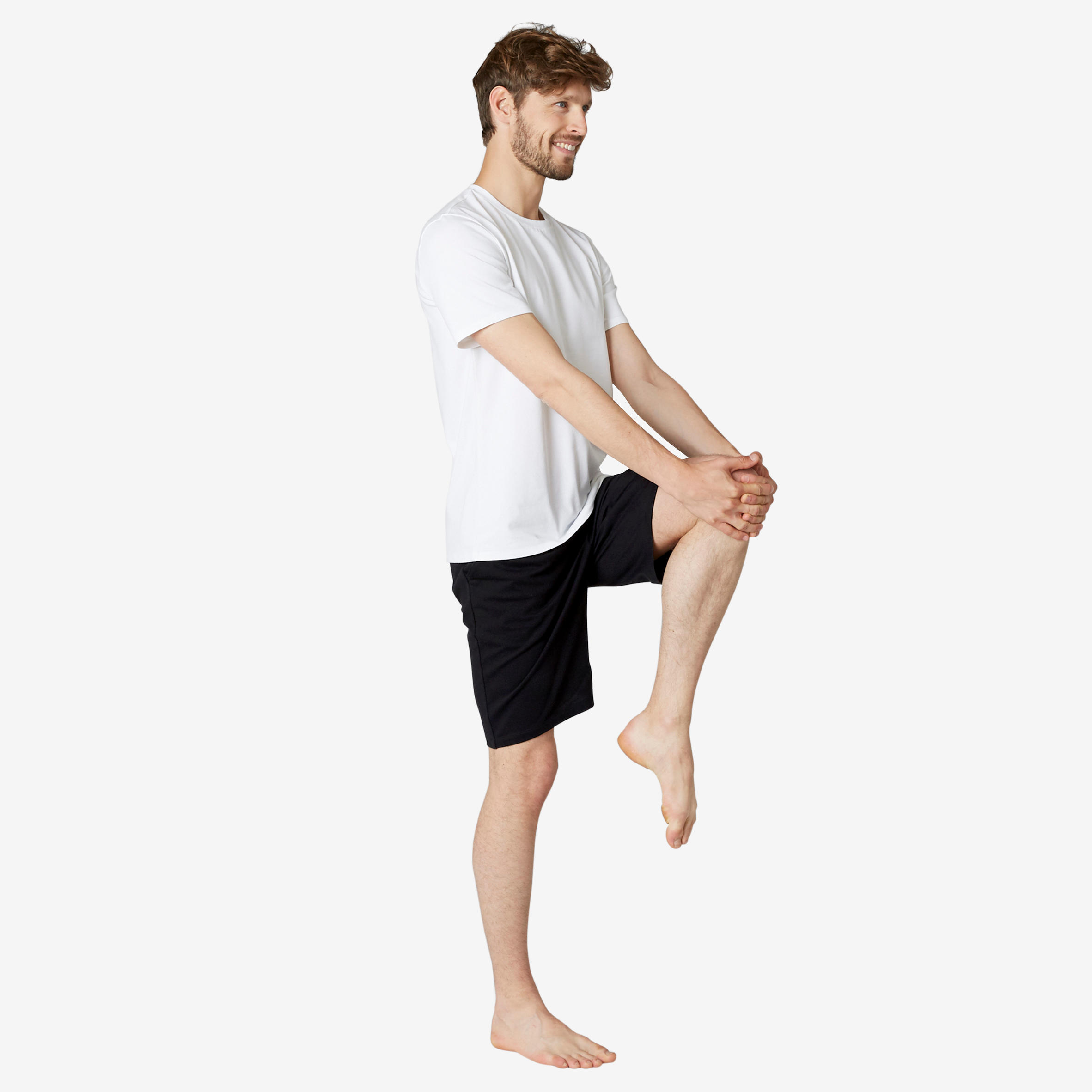 

Men' Gym Shorts Long Regular Fit 500 - Black -  By NYAMBA | Decathlon