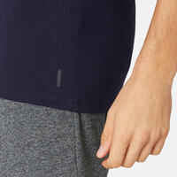 Men's Fitness Slim-Fit T-Shirt 500 - Dark Blue