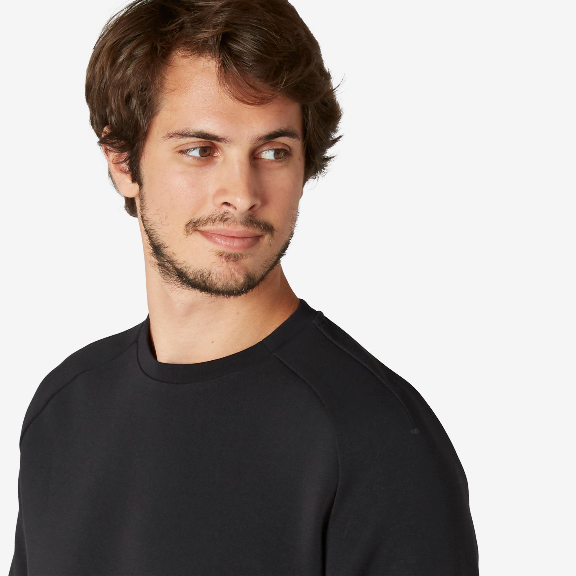 Fitness Sweatshirt with Zip-Up Pocket - Black 5/8