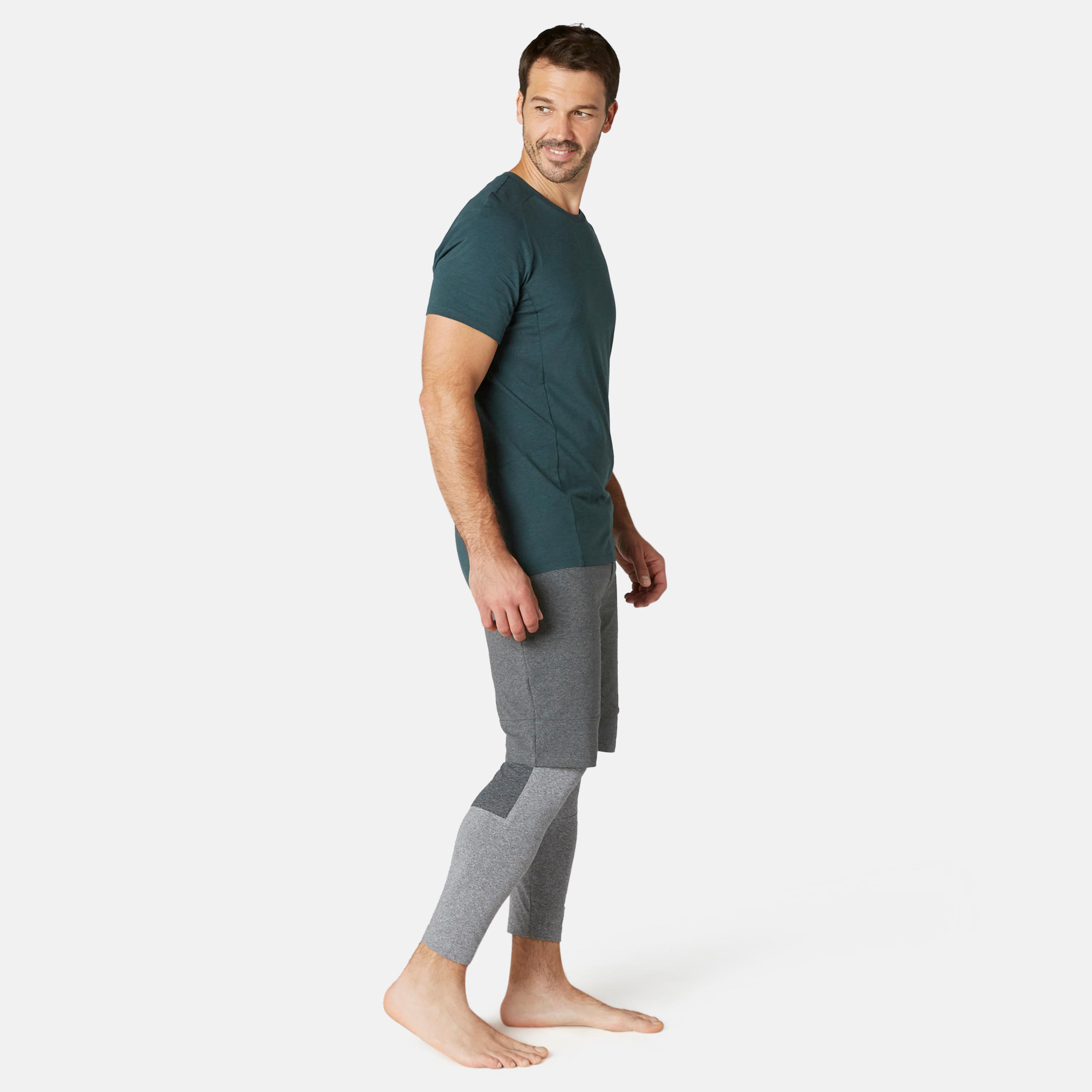 

Men' Gym Shorts Long Slim-Fit 900 - Dark Grey -  By NYAMBA | Decathlon