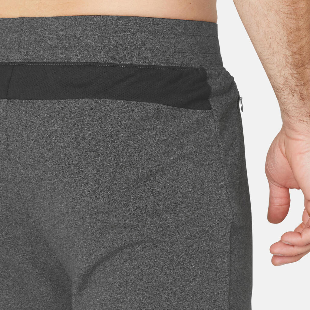 Shorts lang 900 Slim Herren dunkelgrau