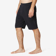 Men's Long Sport Slim-Fit Shorts 900 - Black