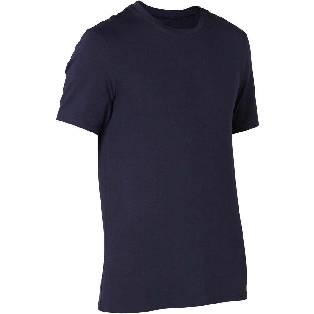 Men's Slim-Fit Fitness T-Shirt 500 - Cypress Green