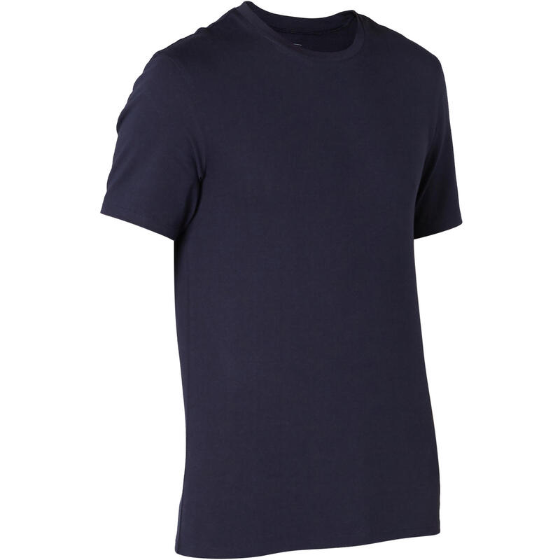 T-shirt slim en coton Homme - bleu foncé