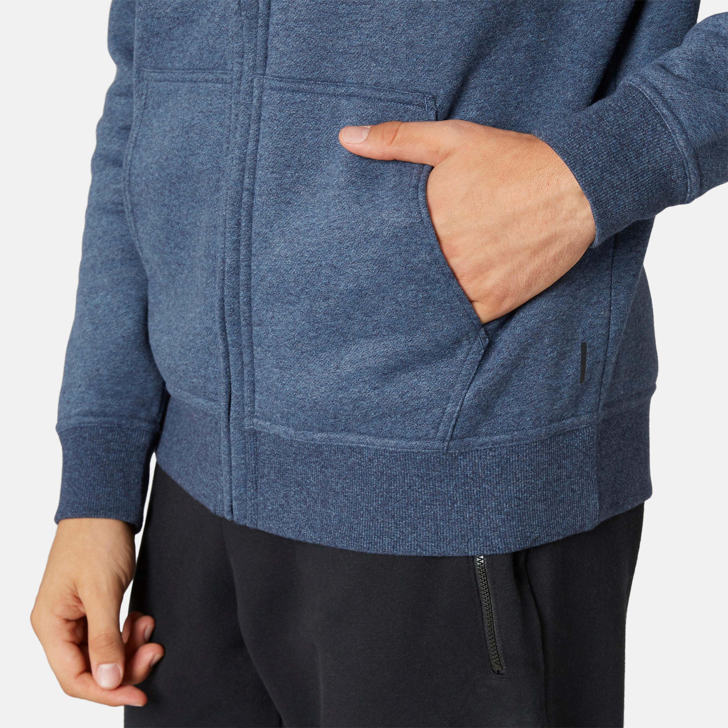 

Men's Hooded Gym Jacket 500 - Blue
