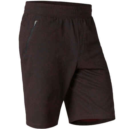 Men's Long Sport Shorts 520 - Burgundy Pattern