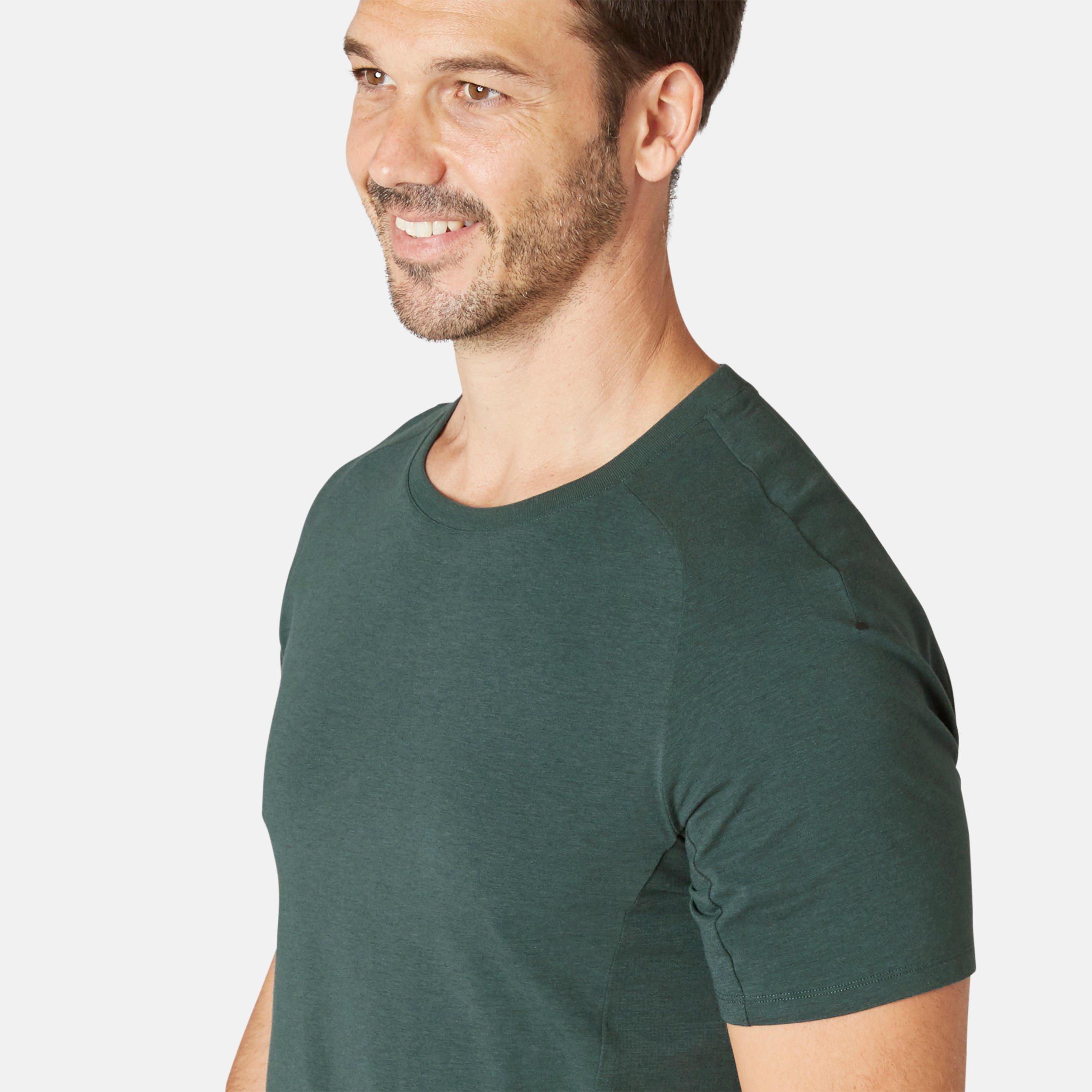 T Shirt Slim 900 Homme Vert Fonc Decathlon