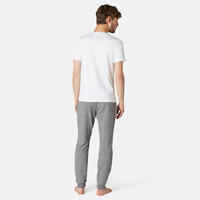 Fitness Slim-Fit Jogging Bottoms with Zip Pockets - Grey