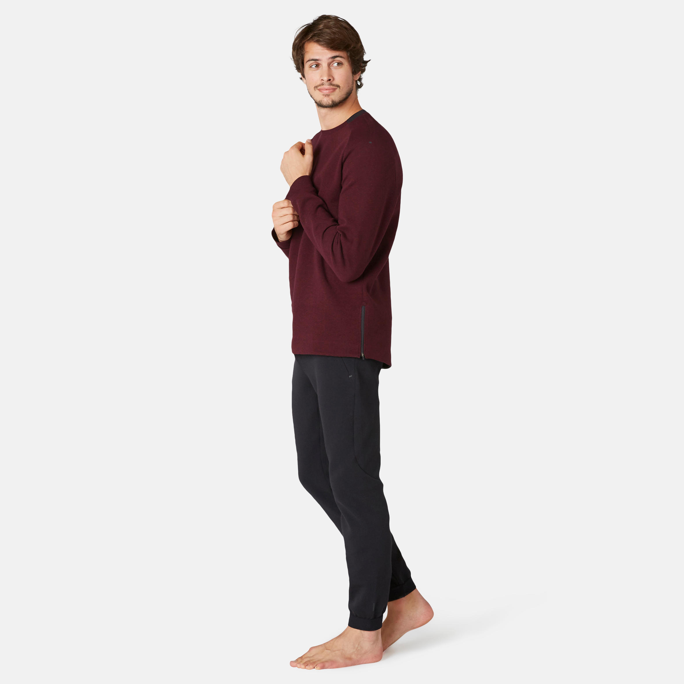 Men's Spacer Training Sweatshirt 540 - Burgundy 3/8