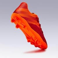 Agility 140 FG Soccer Lace-Up Firm Ground Cleats Burgundy/Orange - Kids
