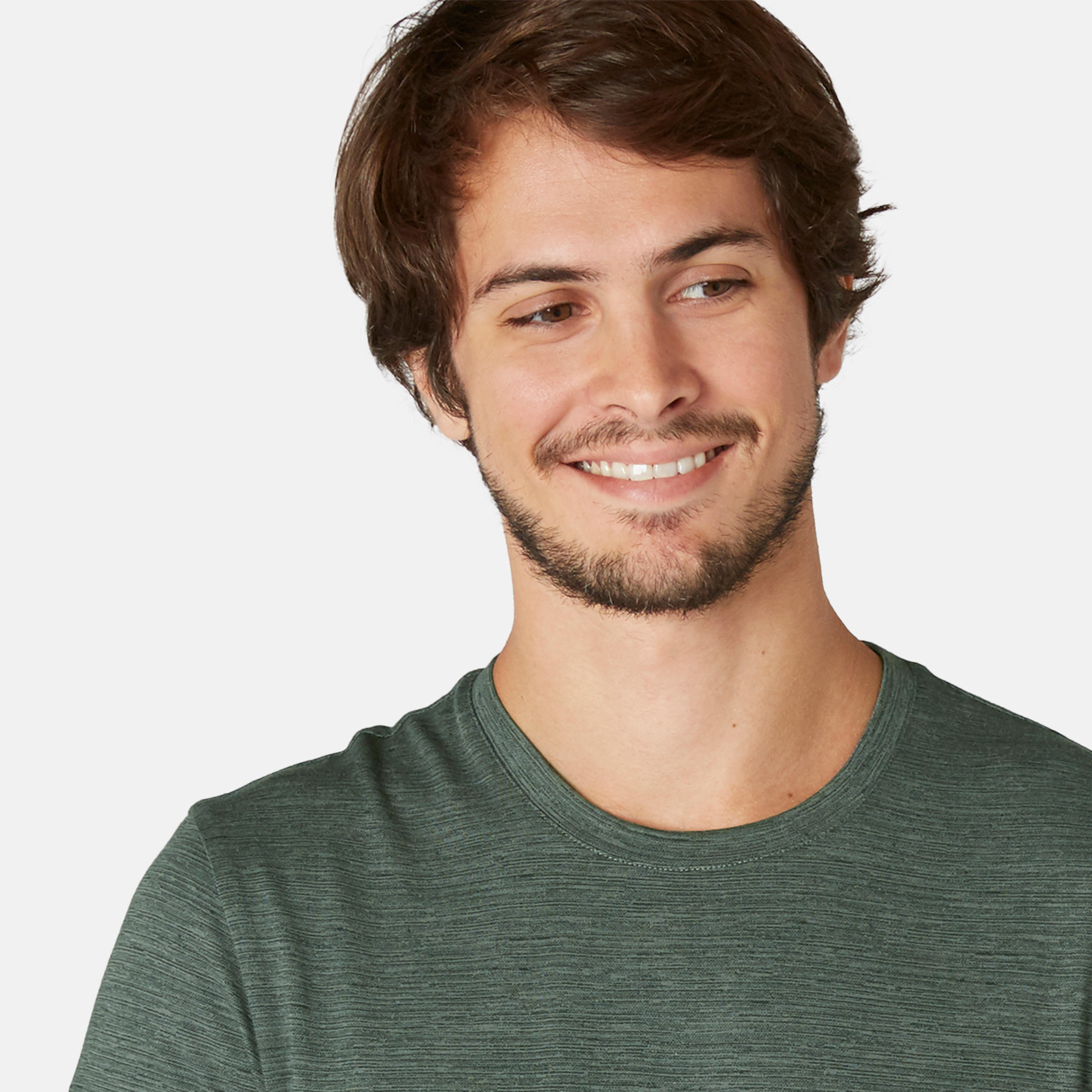 Men's Slim-Fit T-Shirt 500 - Khaki Pattern 5/7