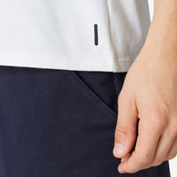 גופייתי כושר ופילאטיס לגברים בגזרה רגילה 500 - לבן