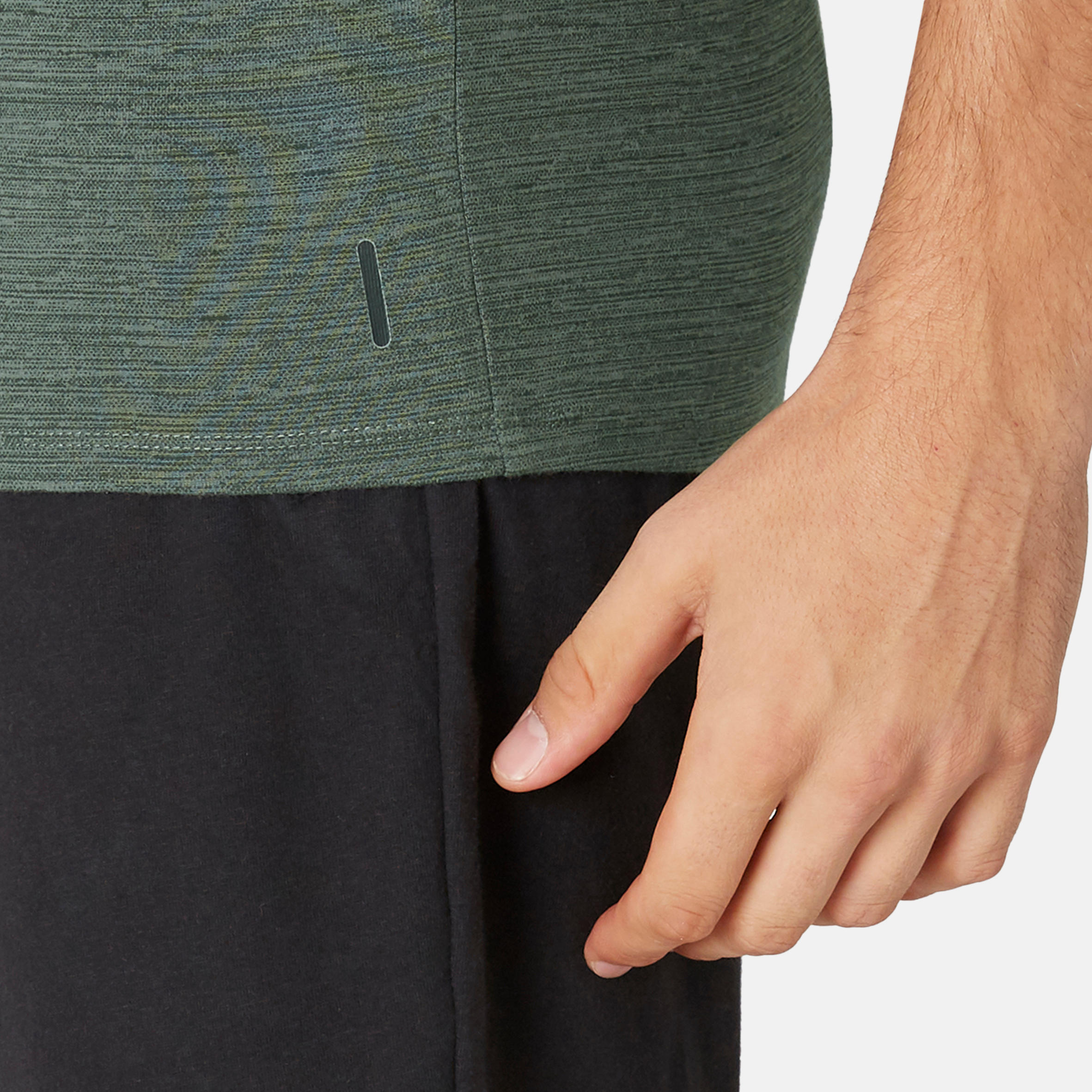 Men's Slim-Fit T-Shirt 500 - Khaki Pattern 6/7