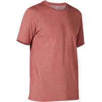 Men's Slim-Fit Fitness T-Shirt 500 - Burgundy