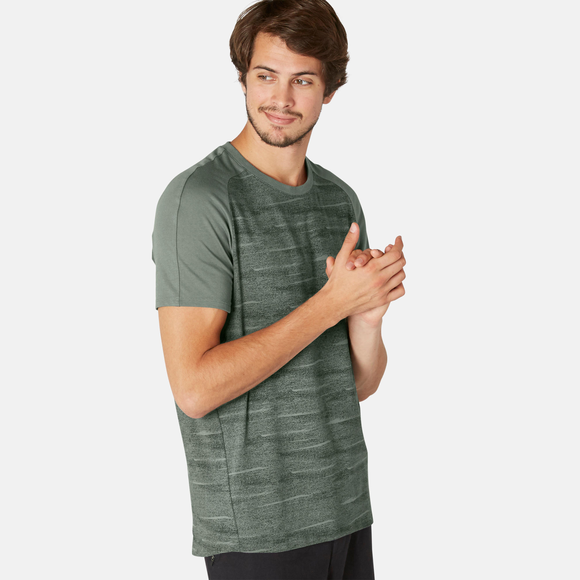 Erkek Spor Tisort Haki 520 Domyos By Decathlon