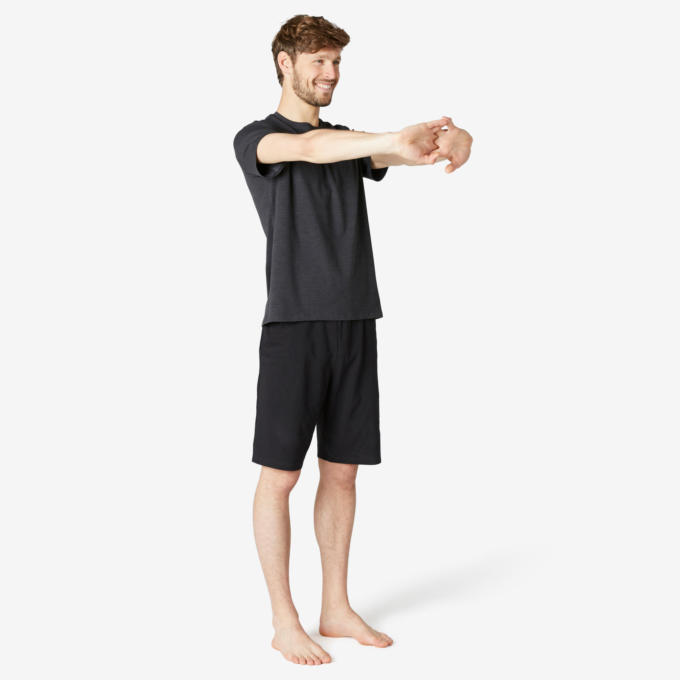 Stretch Cotton Fitness T-Shirt 3/8