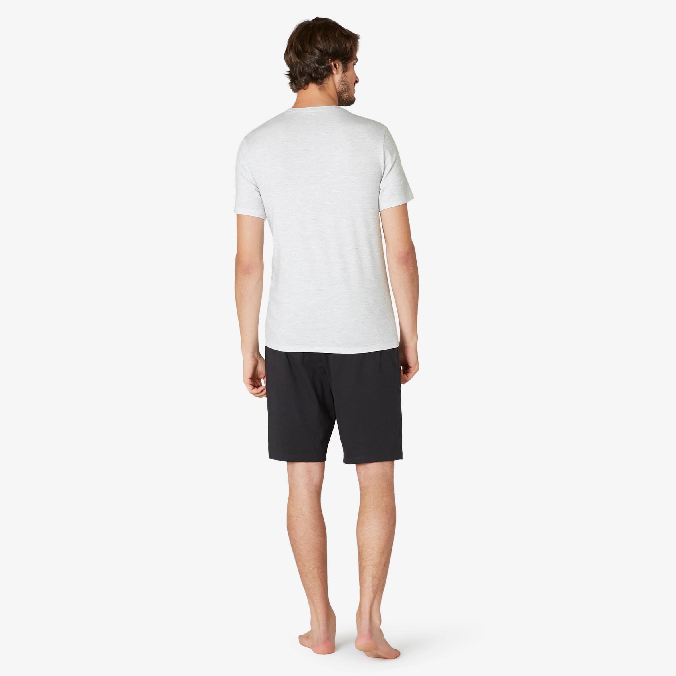 Men's Slim-Fit T-Shirt 500 - White Pattern 4/7