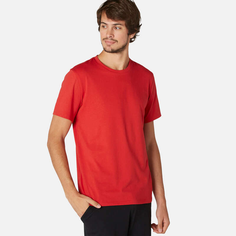 MAN GYM, PILATES APPAREL Clothing - Men's Regular Gym T-Shirt 500 DOMYOS - Tops
